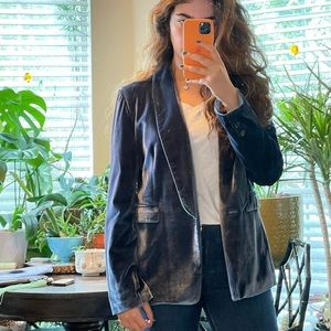 Lucca couture Exclusively for wild fang  NWOT velvet blue blazer